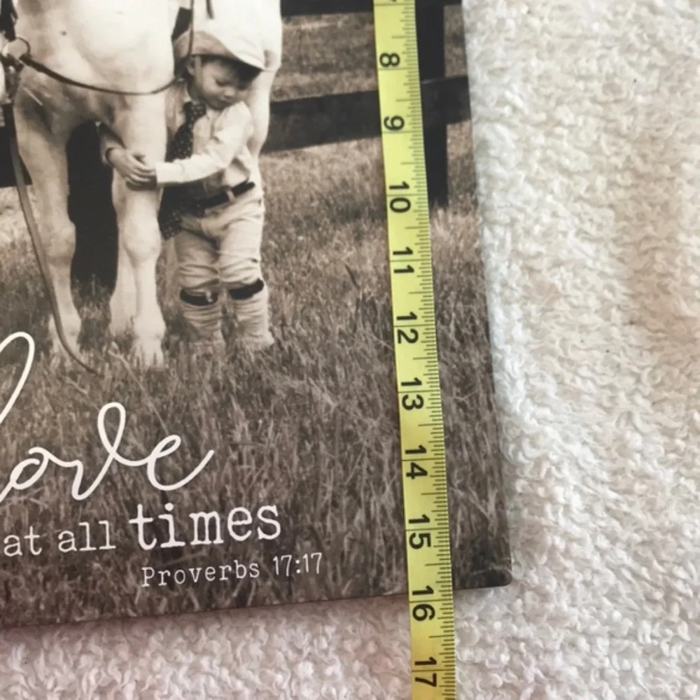 WALL DECOR FRIENDS LOVE HORSE AND BOY canvas wood NEW